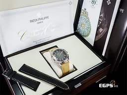 PATEK PHILIPPE 百達翡麗 PP錶 CALATRAVA系列 5226 白金材質 5226G-001 簡約大三針 <font color="#33CCFF">品味獨特風格的 炭灰漸層色不規則紋理面盤 </font> 錶身搭配亮麗巴黎釘紋錶殼<font color="#FF0000"> 2024年保單&nbsp;</font>自動上鍊 40mm