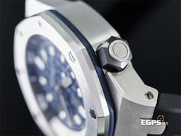Audemars Piguet 愛彼 AP錶 Royal Oak Offshore Diver 皇家橡樹 離岸型 15720ST.OO.A027CA.01 潛水錶 ROO&nbsp;<font color="#244ecc">藍色超大型格紋面盤</font><font color="#0000C6">&nbsp;</font>不鏽鋼 大三針&nbsp;<font color="#ff0000">新款4308機芯&nbsp;易換錶帶系統、附原廠黑色膠帶&nbsp;2021年保單 </font>自動上鍊 42mm