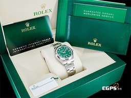ROLEX 勞力士 Oyster Perpetual 31 蠔式恆動型 277200 <font color="#FF0000">2026年新式保卡&nbsp;<font color="#00ff00">OP 綠色面盤超夯錶款 </font></font> 自動上鍊 31mm