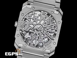 BVLGARI 寶格麗 Bulgari Octo Finissimo系列 Skeleton 8 Days 103610 <font color="#e2e2e2">超薄 鈦金屬 鏤空面盤</font> 經典八角形多稜角設計錶框 八日鍊 小秒針 <font color="#FF0000">2025年保單</font> 手上鏈 40mm