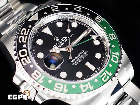 ROLEX 勞力士 GMT-Master II 格林威治型 126720 VTNR  綠黑框 雪碧 左冠錶 126720VTNR 勞力士罕見左冠錶 2023年新式保卡 三板蠔式錶帶 自動上鍊 40mm