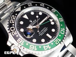 ROLEX 勞力士 GMT-Master II 格林威治型 126720 VTNR <font color=#00ff7f> 綠黑框 雪碧 左冠錶</font> 126720VTNR <font color=#FF0000>勞力士罕見左冠錶 2023年新式保卡 </font><font color=#00FFFF>三板蠔式錶帶</font> 自動上鍊 40mm