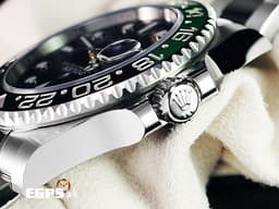 ROLEX 勞力士 GMT-Master II 格林威治型 126720 VTNR <font color=#00ff7f> 綠黑框 雪碧 左冠錶</font> 126720VTNR <font color=#FF0000>勞力士罕見左冠錶 2023年新式保卡 </font><font color=#00FFFF>三板蠔式錶帶</font> 自動上鍊 40mm