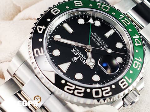 ROLEX 勞力士 GMT-Master II 格林威治型 126720 VTNR  綠黑框 雪碧 左冠錶 126720VTNR 勞力士罕見左冠錶 2023年新式保卡 三板蠔式錶帶 自動上鍊 40mm
