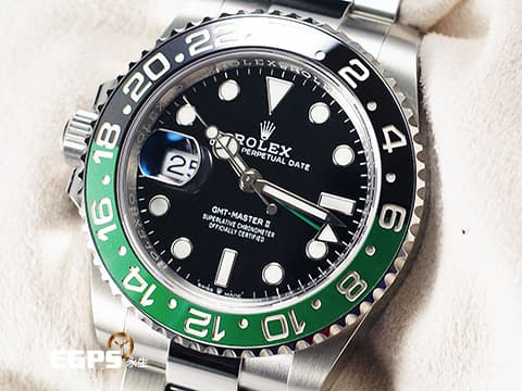 ROLEX 勞力士 GMT-Master II 格林威治型 126720 VTNR  綠黑框 雪碧 左冠錶 126720VTNR 勞力士罕見左冠錶 2023年新式保卡 三板蠔式錶帶 自動上鍊 40mm