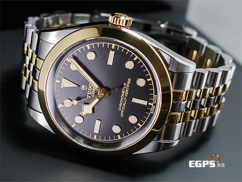 TUDOR 帝舵 Black Bay One 39 S&amp;G 碧灣 79663 超值半金款運動腕錶 18K黃金&nbsp;不鏽鋼 雪花針 大三針 五銖錶帶「T-fit」快速調節折疊扣&nbsp;自製機芯&nbsp;2024年保卡 自動上鍊 39mm