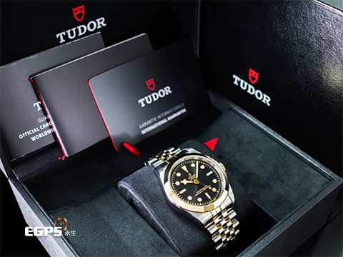 TUDOR 帝舵 Black Bay One 39 S&amp;G 碧灣 79663 超值半金款運動腕錶 18K黃金&nbsp;不鏽鋼 雪花針 大三針 五銖錶帶「T-fit」快速調節折疊扣&nbsp;自製機芯&nbsp;2024年保卡 自動上鍊 39mm