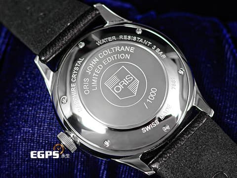 ORIS 豪利時 John Coltrane 爵士限量錶 7681 深藍色面盤&nbsp;0173376814084 不鏽鋼 大三針 藍寶石金魚缸風防&nbsp;限量1000只&nbsp;2025年保卡&nbsp;自動上鍊 38mm