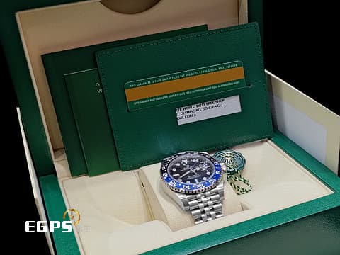 ROLEX 勞力士 GMT-Master II 蠔式 格林威治型 126710BLNR 蝙蝠俠 Batman 藍黑圈&nbsp;126710 BLNR 兩地時間 不鏽鋼&nbsp;2019年台灣公司貨 紀念型（Jubilee）五銖錶帶 自動上鍊 40mm