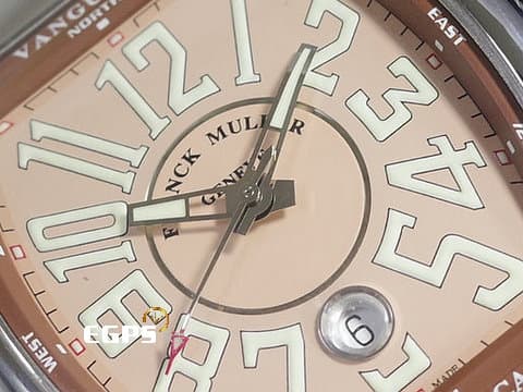 FRANCK MULLER 法蘭穆勒 Vanguard Casablanca 系列 V43 SC DT 酒桶型 不鏽鋼材質&nbsp;Salmon 鮭魚面 大三針 2025年保單 台灣公司貨 自動上鍊 42.5x54mm