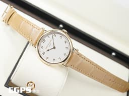 Patek Philippe 百達翡麗 PP錶 Calatrava系列 7200R-001 7200 18K玫瑰金材質 <font color=#F2E6E6>乳白色粒紋錶盤</font> <font color=#f5dea8>超薄 22K金微型自動盤</font> <font color=#FF0000>2021年保單</font> 自動上鍊 34.6mm