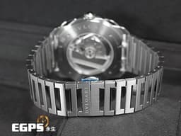 BVLGARI 寶格麗 Octo Roma Chronograph 不鏽鋼 八角形 103829 計時碼錶 <font color="#2828FF">新款 藍色巴黎釘紋錶盤 快拆式錶帶 另附原廠橡膠錶帶組 </font> <font color="#FF0000">2025年保單</font> 自動上鍊 42mm