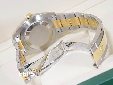 ROLEX 勞力士 DATEJUST 126333 蠔式日誌型 半金款 18K黃金 綠羅馬時標面盤 DJ41 經典三角坑紋錶圈 2019年保卡 自動上鍊 41mm