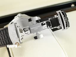 Patek Philippe 百達翡麗 PP錶 Aquanaut 5267 海底探險家 5267/200A-001 黑色面盤 不鏽鋼材質 <font color="#05f0f0">橡膠錶帶款  原鑲鑽圈(48顆鑽石：約1.11克拉)&nbsp;</font><font color="#ff0000">2025年保單</font> 石英機芯&nbsp;38.8mm