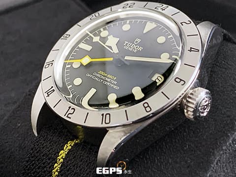 TUDOR 帝舵 Black Bay Pro 79470 碧灣 GMT 黃色兩地時間指針 不鏽鋼 復古 雪花針 織紋錶帶 MT5652自製機芯 2026年保卡 潛水錶 自動上鍊 39mm
