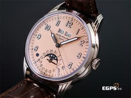 Patek philippe 百達翡麗 PP錶 Grand Complications 超級複雜功能時計 5320G-011 5320 18K白金材質&nbsp;<font color="#FFA488">瑩潤玫瑰金色漆面盤 鮭魚面</font>&nbsp;萬年曆 月相盈虧 <font color="#FF0000">2024年保單</font>&nbsp;自動上鍊 40mm