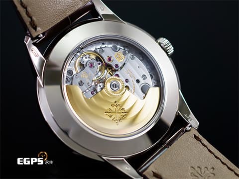 Patek philippe 百達翡麗 PP錶 Grand Complications 超級複雜功能時計 5320G-011 5320 18K白金材質&nbsp;瑩潤玫瑰金色漆面盤 鮭魚面&nbsp;萬年曆 月相盈虧 2024年保單&nbsp;自動上鍊 40mm