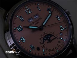 Patek philippe 百達翡麗 PP錶 Grand Complications 超級複雜功能時計 5320G-011 5320 18K白金材質&nbsp;<font color="#FFA488">瑩潤玫瑰金色漆面盤 鮭魚面</font>&nbsp;萬年曆 月相盈虧 <font color="#FF0000">2024年保單</font>&nbsp;自動上鍊 40mm