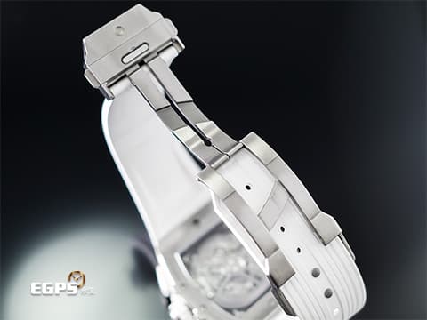 Hublot 宇舶 SPIRIT OF BIG BANG 大爆炸 642.NE.2010.RW.1204&nbsp;極致輕薄鈦金屬材質 白色鏤空面盤~ 原廠鑲嵌48顆鑽石錶圈&nbsp;2022年電子保單&nbsp;自動上鍊 42mm