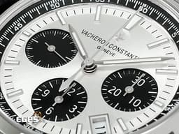 Vacheron Constantin 江詩丹頓 VC錶 Overseas Chronograph 縱橫四海 5500V 計時碼表 <font color="#e9e7e7">熊貓面盤</font> 不鏽鋼&nbsp;<font color="#FF0000">2023年保單 快拆錶帶裝置 附原廠皮帶、橡膠錶帶、摺疊扣</font>&nbsp;5500 V 自動上鍊 42.5mm