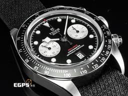 TUDOR 帝舵 Heritage Black Bay Chrono 79360 碧灣 M79360N-0007 計時碼錶 黑色織紋錶帶 <font color="#FF0000">2023年保單、熱門搶手黑熊貓面盤，MT5813自製機芯</font> 自動上鍊 41mm