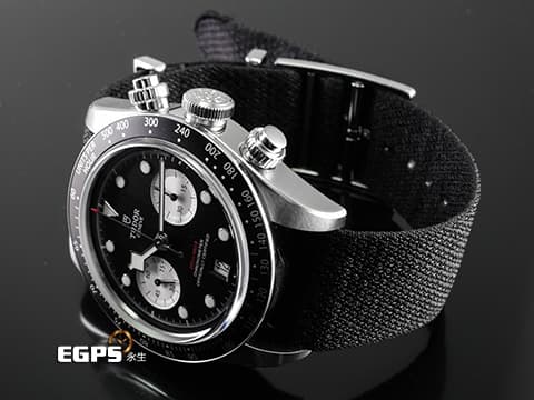 TUDOR 帝舵 Heritage Black Bay Chrono 79360 碧灣 M79360N-0007 計時碼錶 黑色織紋錶帶 2023年保單、熱門搶手黑熊貓面盤，MT5813自製機芯 自動上鍊 41mm