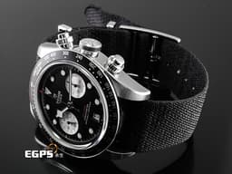 TUDOR 帝舵 Heritage Black Bay Chrono 79360 碧灣 M79360N-0007 計時碼錶 黑色織紋錶帶 <font color="#FF0000">2023年保單、熱門搶手黑熊貓面盤，MT5813自製機芯</font> 自動上鍊 41mm