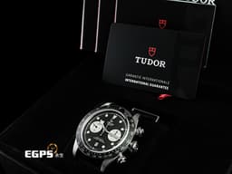 TUDOR 帝舵 Heritage Black Bay Chrono 79360 碧灣 M79360N-0007 計時碼錶 黑色織紋錶帶 <font color="#FF0000">2023年保單、熱門搶手黑熊貓面盤，MT5813自製機芯</font> 自動上鍊 41mm