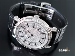 PIAGET 伯爵 Altiplano 超薄 18K白金材質 G0A37128 <font color="#FFFFFF">絕美原鑲鑽石錶圈、錶耳、錶腹、錶扣、錶冠 原鑲滿天星面盤 超薄腕錶</font>&nbsp;<font color="#ff0000">2021年保卡&nbsp;</font><font color="#FF0000">新錶參考訂價:約7,880,000元 </font> 自動上鍊 41mm