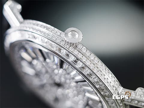 PIAGET 伯爵 Altiplano 超薄 18K白金材質 G0A37128 絕美原鑲鑽石錶圈、錶耳、錶腹、錶扣、錶冠 原鑲滿天星面盤 超薄腕錶&nbsp;2021年保卡&nbsp;新錶參考訂價:約7,880,000元  自動上鍊 41mm