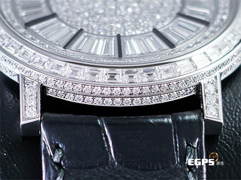 PIAGET 伯爵 Altiplano 超薄 18K白金材質 G0A37128 絕美原鑲鑽石錶圈、錶耳、錶腹、錶扣、錶冠 原鑲滿天星面盤 超薄腕錶&nbsp;2021年保卡&nbsp;新錶參考訂價:約7,880,000元  自動上鍊 41mm