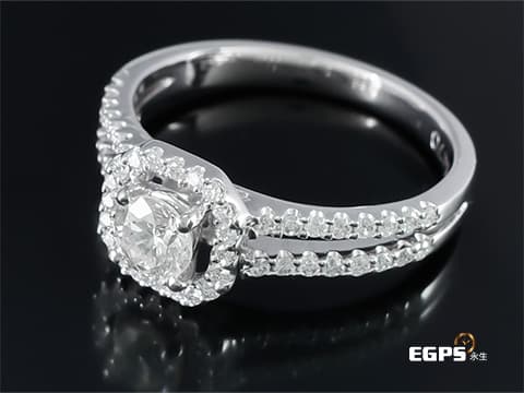 天然真鑽 鑽石戒指 鑽戒 鉑金 主石重 0.34CT 豪華配鑽 天然鑽石 鉑金鑽戒 女戒