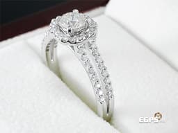 天然真鑽 鑽石戒指 鑽戒 鉑金 主石重 0.34CT 豪華配鑽 天然鑽石 鉑金鑽戒 女戒
