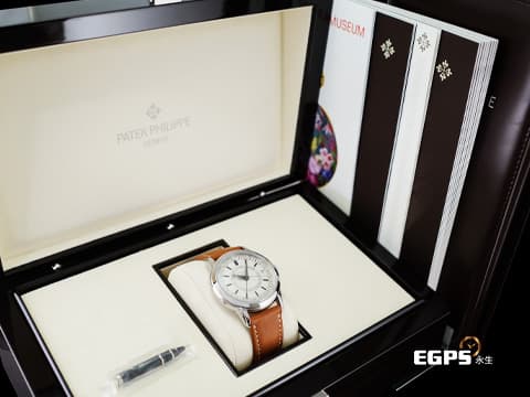 Patek Philippe 百達翡麗 PP錶 Complications 複雜功能時計 Calatrava Weekly Calendar 5212A-001 大三針 不鏽鋼材質 白金材質鍍黑皇室式指針及巴頓式立體時標、紅色敲錘型指針  2022年保單 錶友未使用珍藏品 5212 自動上鍊 40mm