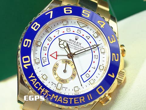 ROLEX 勞力士 Yacht-Master II 遊艇名仕型 116688 帆船 倒數計時 18K黃金材質 全金大遊艇 賓士指針版本 2024年停產錶款 2022年新式綠卡 陶瓷錶圈 自動上鍊 44mm