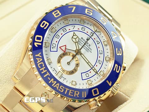 ROLEX 勞力士 Yacht-Master II 遊艇名仕型 116688 帆船 倒數計時 18K黃金材質 全金大遊艇 賓士指針版本 2024年停產錶款 2022年新式綠卡 陶瓷錶圈 自動上鍊 44mm