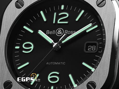 Bell &amp; Ross 柏萊士 Urban系列 BR-05 Black Steel 不鏽鋼 BR05A-BL-ST/SST 大三針&nbsp;2025年保單&nbsp;自動上鍊 40mm