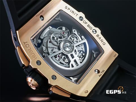 HUBLOT 宇舶 Spirit of Big Bang 大爆炸 靈魂系列 642.OX.0180.RX 玫瑰金 計時碼錶 酒桶型  鏤空面盤  2025年保單，全鏤空 玫瑰金  自動上鍊 42mm