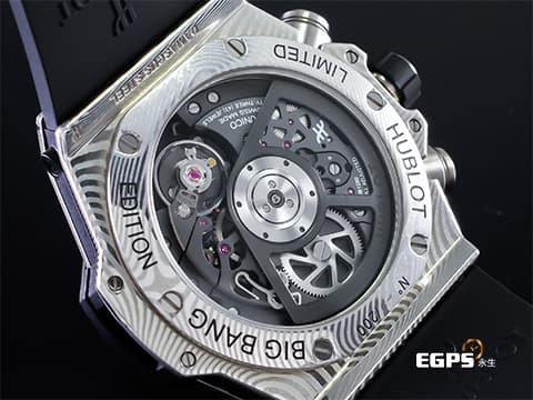 Hublot 宇舶 Big Bang Unico Gourmet 大爆炸 441.DS.1170.NR.GASS 大馬士革鋼材質 鏤空面盤 三日鍊 飛返 計時碼表 2022年保單 限量200只 自動上鍊 42mm