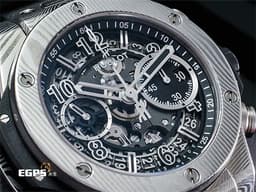 Hublot 宇舶 Big Bang Unico Gourmet 大爆炸 441.DS.1170.NR.GASS <font color="#DDDDDD">大馬士革鋼材質 鏤空面盤</font> 三日鍊 飛返 計時碼表 <font color="#FF0000">2022年保單 限量200只</font> 自動上鍊 42mm