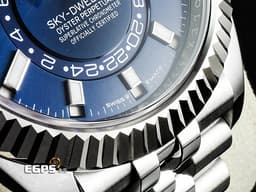 ROLEX 勞力士 Sky-Dweller 蠔式 天行者 336934 <font color=#0080FF>最新9002機芯 亮藍色面盤</font> 沙羅系統 年曆錶 兩地時區 經典三角坑紋錶圈 <font color=#FF0000>2025年保卡 紀念型（Jubilee）五銖錶帶</font> 自動上鍊 42mm