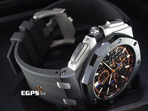 Audemars Piguet 愛彼錶 AP錶 Royal Oak Offshore 皇家橡樹離岸型 26405CE.OO.A002CA.02  2017年保單 全黑陶瓷停產款  計時碼表 自動上鍊 44mm