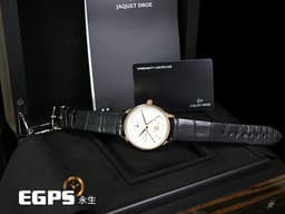 JAQUET DROZ 雅克德羅 JD錶 Astrale 星辰系列 Quantième Perpétuel J030533201 <font color=#ffff00> 雙逆跳 萬年曆 月相盈虧 玫瑰金 大明火琺瑯錶盤 </font> <font color=#FF0000>2022保單</font> 自動上鍊 43mm