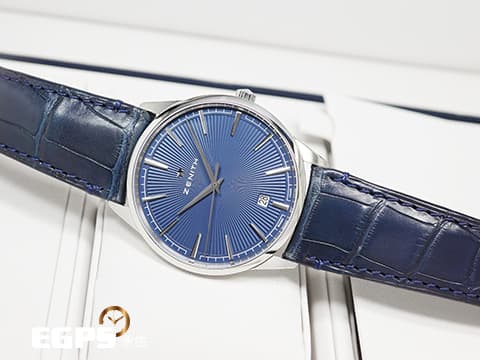 ZENITH 先力時 ELITE Classic系列 03.3100.670/02 藍色太陽紋面盤 大三針 不鏽鋼 2023年保單 台灣公司貨 自動上鍊 40.5mm