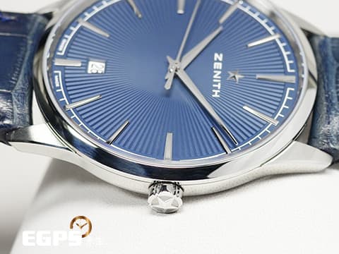 ZENITH 先力時 ELITE Classic系列 03.3100.670/02 藍色太陽紋面盤 大三針 不鏽鋼 2023年保單 台灣公司貨 自動上鍊 40.5mm