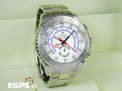 ROLEX 勞力士 Yacht-Master II 遊艇名仕型 116689 大遊艇 18K白金材質 鉑金材質旋轉錶外框 帆船倒數計時碼表功能 整只錶重約7.1兩  銀色劍形指針 稀少版本 自動上鍊 44mm