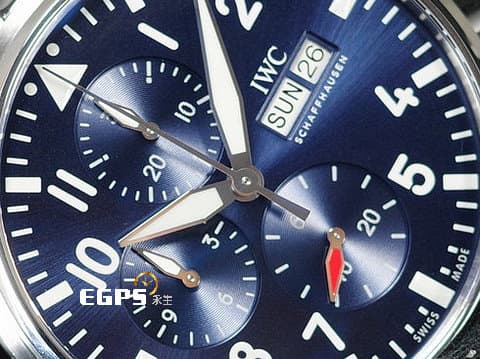 IWC 萬國錶 Pilot's chronograph 飛行員 IW378004 計時碼表  藍色面盤 不鏽鋼 最新EasX-CHANGE錶帶更換系統 2025年保單 飛行錶 自動上鍊 43mm
