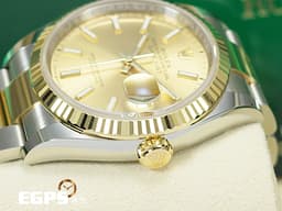 ROLEX 勞力士 Datejust 36 蠔式日誌型 126233 <font color="#FFD700">皇帝金 金色面盤</font> 18K黃金 半金款 DJ36 經典三角坑紋錶圈 <font color="#FF0000">2026年新式保卡 蠔式（Oyster）三節錶帶</font> 自動上鍊 36mm