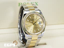ROLEX 勞力士 Datejust 36 蠔式日誌型 126233 <font color="#FFD700">皇帝金 金色面盤</font> 18K黃金 半金款 DJ36 經典三角坑紋錶圈 <font color="#FF0000">2026年新式保卡 蠔式（Oyster）三節錶帶</font> 自動上鍊 36mm