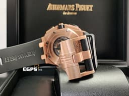 Audemars Piguet 愛彼 AP錶 Royal Oak Offshore 26401 皇家橡樹離岸型 玫瑰金材質 計時碼表 26401RO.OO.A002CA.01 <font color="#fafa01">經典螺絲外露六角黑色陶瓷錶圈 大金貓&nbsp;</font><font color="#ff0000">2017年保單</font> 自動上鍊 自動上鏈 44mm